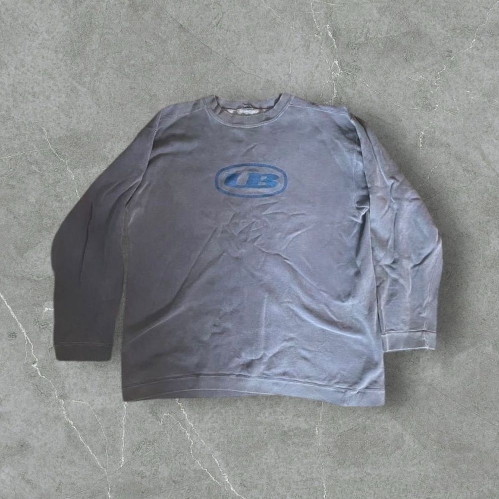 Vintage UB Sweatshirt Mens XL Blue Y2K Grunge Skater Surf LS 2000s Hip Hop Goth